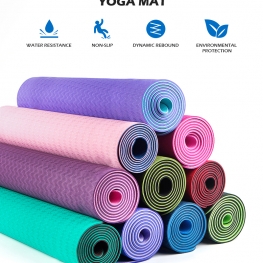 2022 Hotsale Eco Friendly Customized 4mm 6mm 8mm 10mm TPE Non Slip Exercise Yoga mat