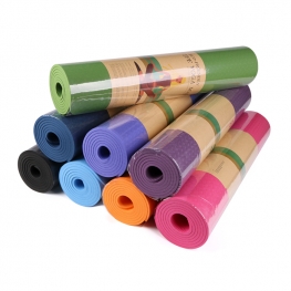 Customized logo exercise 4mm 6mm 8mm 10mm tpe anti slip yoga mat eco freindly for adults and children